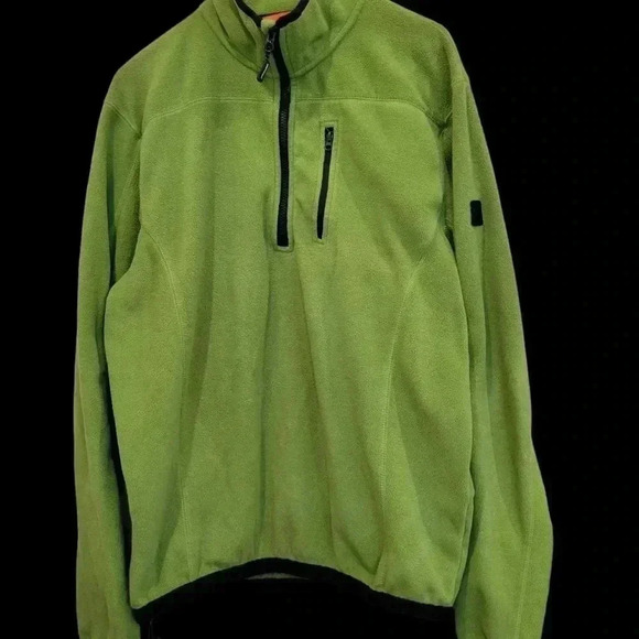 Mondetta Woman's L  Green Fleese Quarter Zip Jacket - Picture 5 of 7